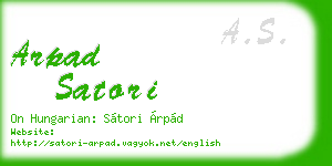 arpad satori business card